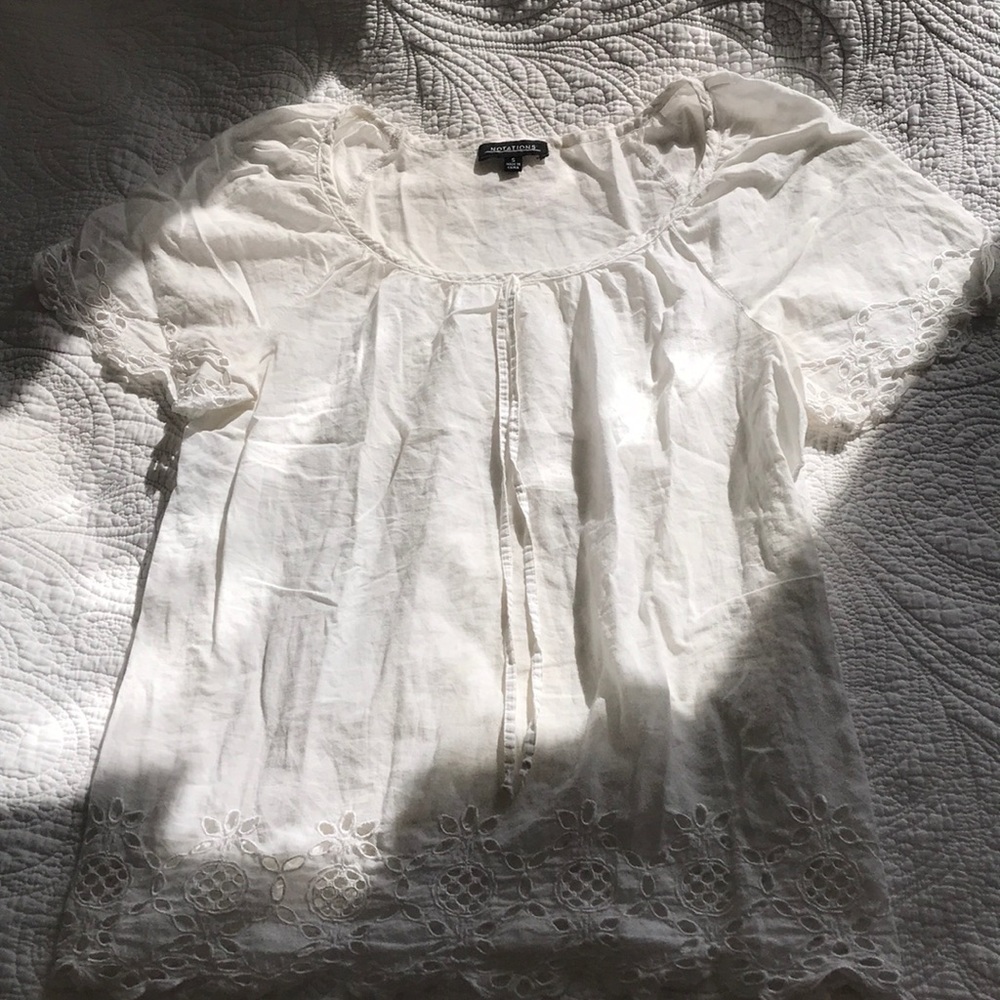 white dainty top